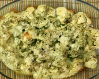 Couve-flor e brócolis gratinados