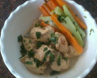 Frango ao coco e abobrinha