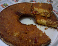 Bolo de fubá com goiabada