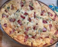 Torta de milho com bacon