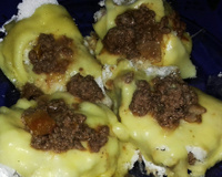 Tapioca de carne e queijo