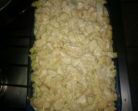 Macarrão com frango e molho branco