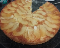 Torta invertida de banana ou maçã