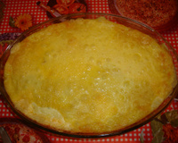 Escondidinho de mandioca com carne seca