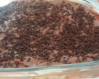 Pavê de panetone de chocolate