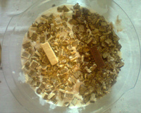 Torta de brigadeiro, sorvete e bis