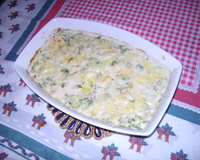 Frango cremoso com alho poró