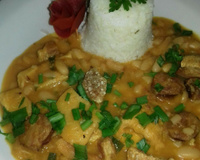 Feijão branco com dobradinha