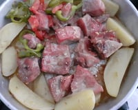 Paleta suína com batata ao forno