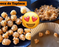 Enjoou de pipoca de milho? Então vem aprender como fazer esse snack diferente com tapioca granulada!