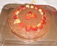 bolo de brigadeiro com morangos