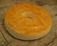 Sobremesa deliciosa de pêssego