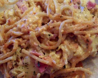 Macarrão de forno com creme de milho