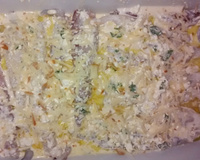 Lula recheada com ricota e manjericão