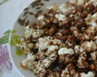 Pipoca com chocolate