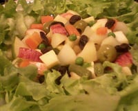 Salada de legumes com maçã