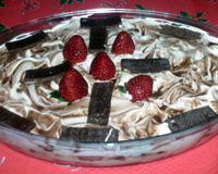 Pavê de Bis com morangos