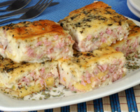 Torta de presunto e queijo