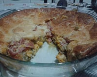 Torta salgada de presunto e queijo