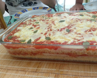 Arroz à parmegiana de forno