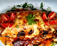 Canoa de berinjela recheada