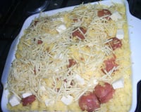 Arroz de forno com linguiça