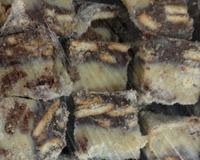 Palha italiana alvinegra (chocolate amargo com leite em pó)