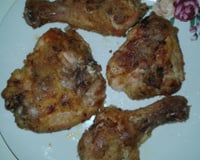 Coxa de frango assado com maionese