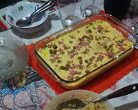 Lasanha de presunto e queijo