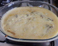 Filé de Peixe com Banana ao Molho Branco