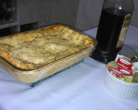 Lasanha de frango e queijo