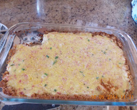 Quiche de queijo e presunto com massa de bolacha água e sal