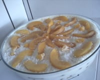 Pavê de pêssego em calda