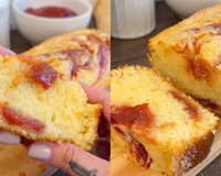 Misture iogurte e goiabada para fazer o melhor bolo que você já provou: já salva para o lanche da tarde no fim de semana