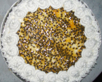 Bolo delicioso de mousse de maracujá