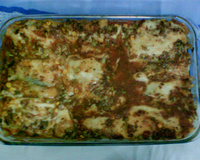 Lasanha de berinjela com brocólis