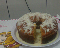 Bolo de coco gelado e molhadinho no liquidificador