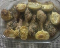 Frango com batatas ao forno