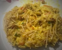 Arroz cremoso na panela de pressão