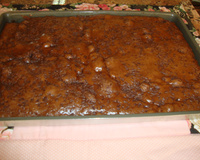 Bolo cuca de banana e chocolate