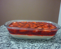 Torta de gelatina com morangos