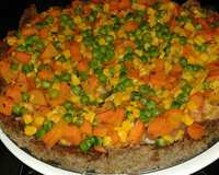 Quiche de carne moída à jardineira