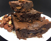 Brownie de avelã fit 