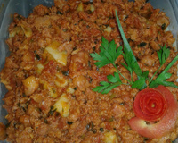 Nhoque de batata com molho de linguiça de churrasco