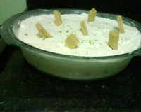 Torta de limão com waffer de limão