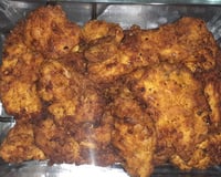 Frango empanado com creme de leite