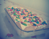 Torta de bolacha com amendoim