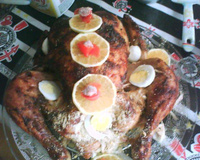 Peru especial de Natal com ervas finas e frutas