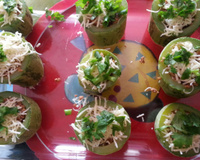 Abobrinha recheada com carne moída