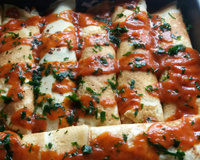 Panqueca de presunto e mussarela